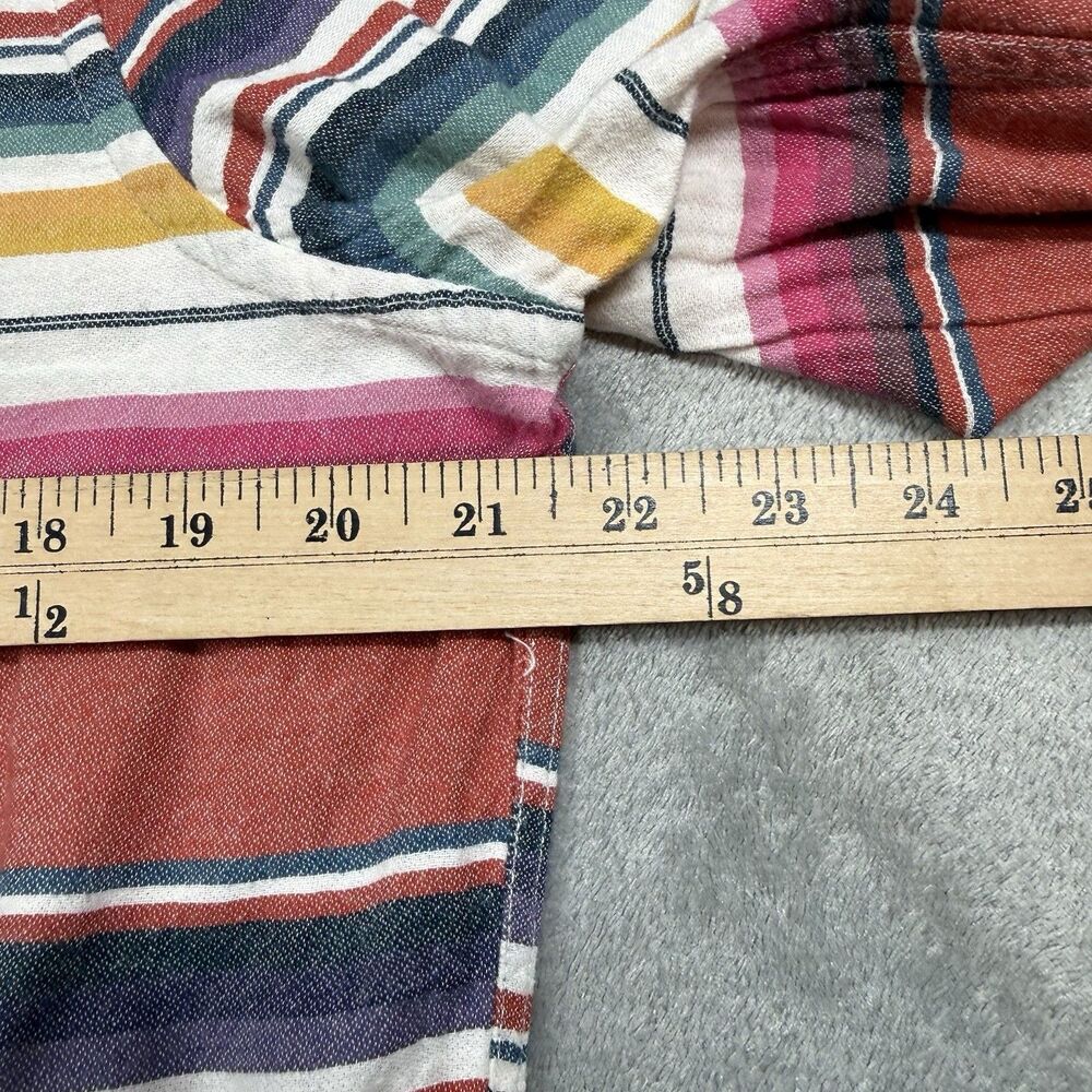 American Living Shirt Men’s XL Red Striped Cotton Button Up Aztec Long Sleeve - Picture 5 of 7